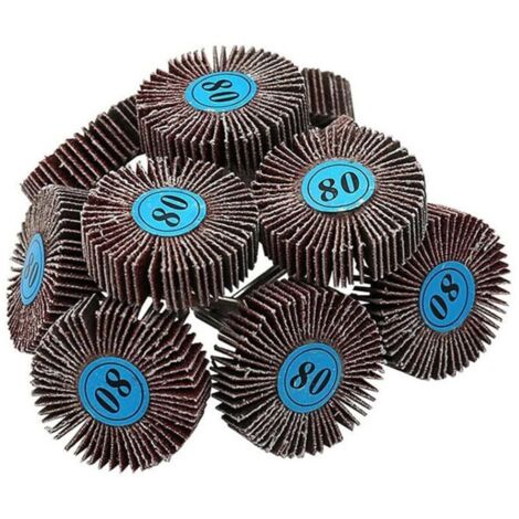 Pack of 20 abrasive flap discs for Dremel cordless drills - 80 grit (1/5)
