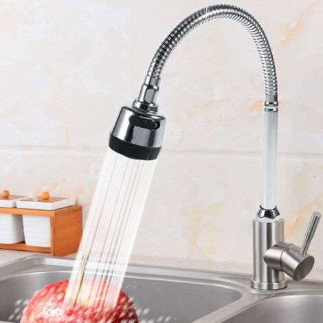 304 Stainless Steel Faucet with Swivel Spout, Kitchen Sink Faucet, 360 Degree Swivel Sprayer for Kitchen Bathroom Sink (1/5)