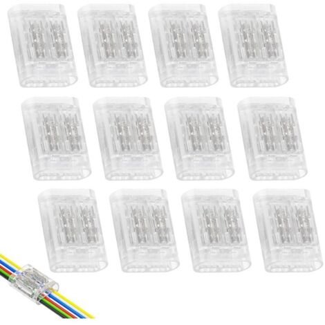 Pack of 12 solderless, 6-pin cable connectors for 0.35-0.5 mm² (AWG 22-20), 1.8 mm insulation diameter, ideal for DIYers and professionals, quick connectors for (1/5)