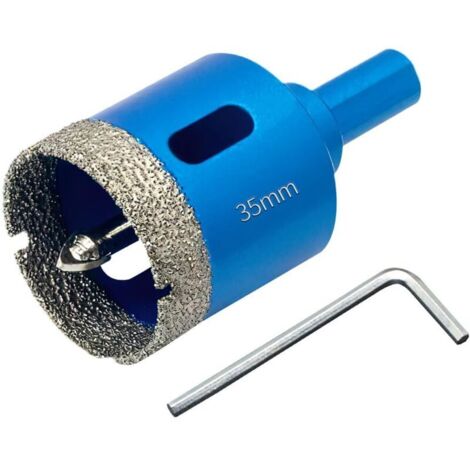 35mm Diamond Hole Saw with Centering Guide Drill Bit, Professional Brazed Diamond Drill Bit for Tile, Porcelain, Glass, Marble and Ceramic (1/5)