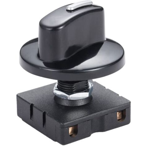 Heavy-duty 4-position, 3-speed rotary switch, 13A-125V/10A-250V, fan heater speed selector with button