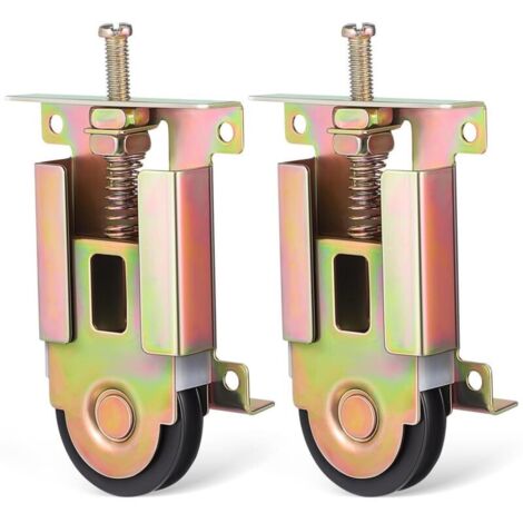 DOITOOL Set of 2 Sliding Door Rollers: Ball Bearing Rollers for Cabinet Doors, Cabinet Hardware, Wood and Metal Furniture Accessories, Installation (1/5)
