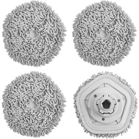 4-Piece Replacement Cloth Set for Dreame W10/W10 Pro Robot Vacuum Cleaner, Dreame Robot Vacuum Cleaner Accessories, Washable Mop Pad, for All Floor Types (1/5)