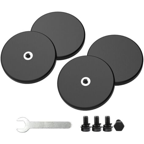 Set of 4 powerful, non-slip, rubberized magnets - Dimensions: Ø 43 mm - Holding force: 15 kg - Magnetic mounting base for additional light bars and mirrors (1/5)