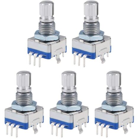 360 Degree Rotary Encoder Switch Potentiometer EC11 7 Pin 15mm 5Pcs (1/5)