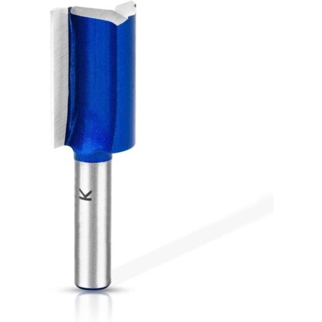 1Pc Professional 8mm Router Bit, 20mm Double Flute Grooving Cutter - Carbide Made - Straight Cutter - For Woodworking (1/5)