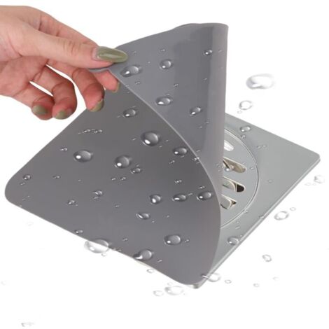 Odor-Preventing Shower Drain Plugs, 2pcs Grey Silicone 20x20mm, Ideal for Bathroom Drains, Effective Solution Against Bad Odors, Durable Protection for Your Bathroom Fixture