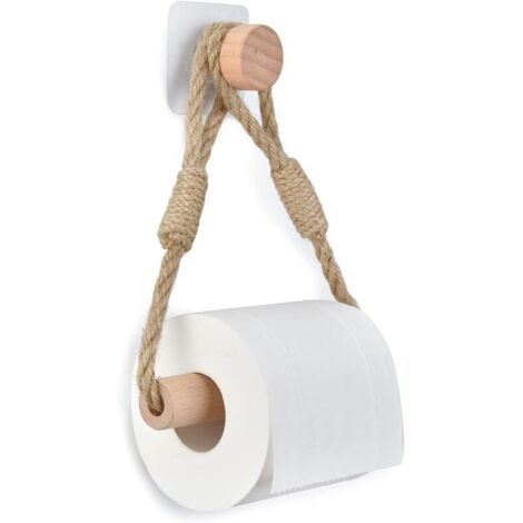 Self-Adhesive Toilet Paper Roll Holder - Bohemian Antique Industrial Decor - Wall-Mounted Towel Rack - Bath Towel Rings - Bathroom Accessories (1/5)