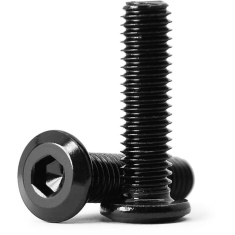 M8 Hexagonal Flat Head Bolts, 304 Stainless Steel, with Black Oxidized Finish, Furniture Connecting Screws, Full Thread, M830 (15 Pieces) (1/5)