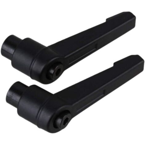 Set of 2 M10 threaded ratchet push buttons with adjustable clamping lever (1/4)