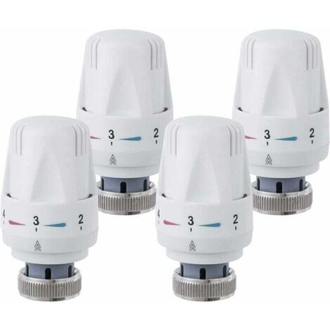 Set of 4 Thermostatic Radiator Valve Heads, M 30 x 1.5, Replacement Radiator Valve Heads, Thermostatic Radiator Valves (1/5)