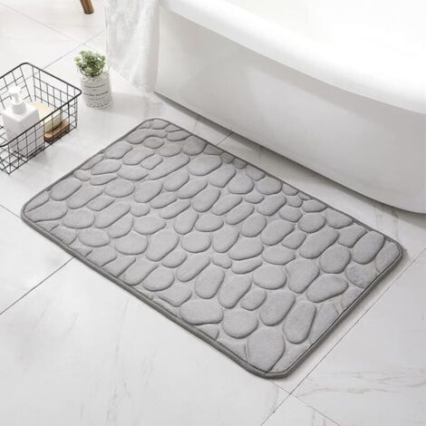 Memory foam bath mat, non-slip bath mat, high-quality absorbent bath mat, machine washable (grey) (1/5)