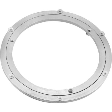 Heavy-duty aluminum alloy turntable with round bearing for dining table - smooth swivel tray for serving and commercial display (30.5 cm) (1/5)