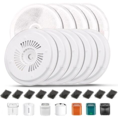 Cat Water Fountain Filter 10 Pieces Cat Fountain Filters and 10 Sponge Pump, Filter 3.0, for PETKIT Water Filter Dispenser for Cat and Dog (Ever Weet 2S/3/3 Pro/Solo/Solo SE) (1/5)