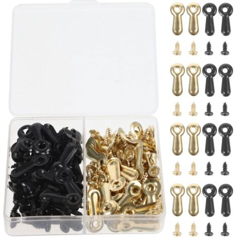 Set of Rotating Button Clips for Photo Frames: 120 Photo Frame Support Clips with 120 Photo Frame Support Fixings. (1/5)