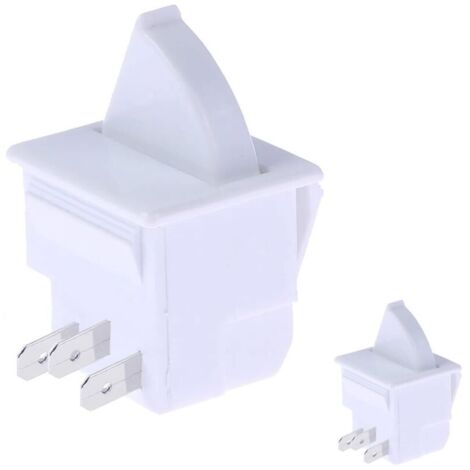 Universal Refrigerator Door Light Switch 5A AC 125V 3-Pin, Rocker Lever Control Light Switch, Refrigerator Replacement Parts - 2 Pack (1/5)