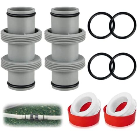 2-Piece 38mm Pool Hose Connector - Connector for 38mm Diameter Hose, Pump, and Coleman Adapter (1/5)
