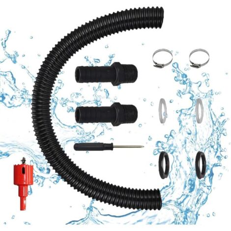 500mm Reusable Rainwater Harvesting Kit Connection Pipe, Rainwater Collector with Mounting Accessories, Gutter Collector Kit for Rain Barrel