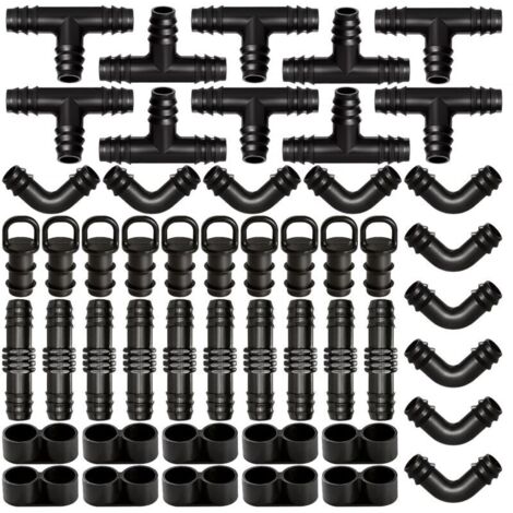 50pcs 16mm Tube Irrigation Fittings Irrigation Water Hose Connector Barbed Hose Connectors for Irrigation System Barbed Connectors Irrigation Systems (1/5)