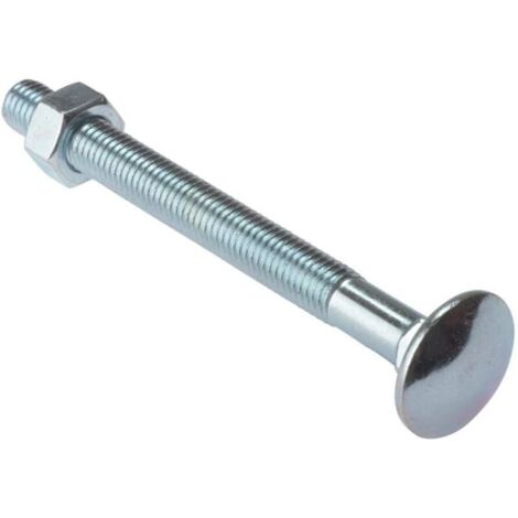 Forgefix Carriage Bolt and Nut ZP M8 x 200 Bag of 10 (1/2)