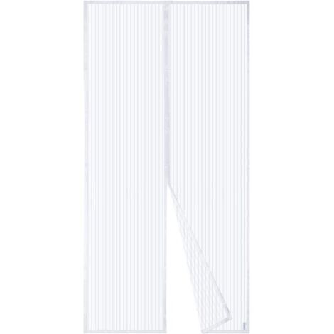 Apalus Magnetic Mosquito Net for Doors, Mesh Curtain, Magnetic Top-to-Bottom Seal with Automatic Closure, Keeps Fresh Air Inside (120x220cm, White)