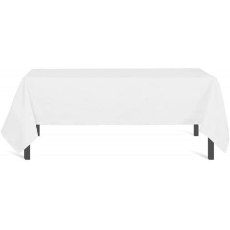 Alix Rectangular Stain-Resistant Tablecloth, Polyester, White, 140x300 cm (1/4)