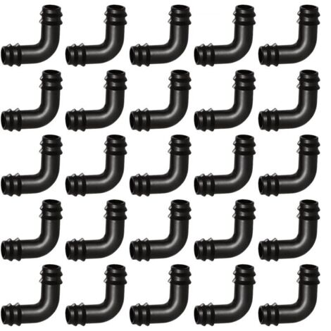 25 Pieces 16mm Pipe Connectors, Plastic Barbed Pipe Connector, Irrigation Fitting, Barbed Pipe Connectors for Irrigation System, Elbow (1/5)