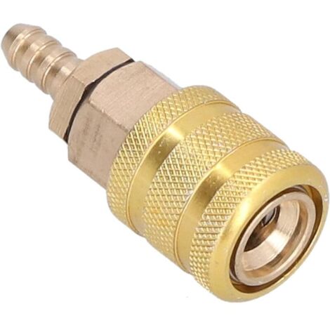 6.5mm Tire Inflation Chuck, Car Brass Tire Valve Connector Adapter, Quick Connect Inflation Adapter, Tire Inflator Fitting for Tire Valve (1/5)