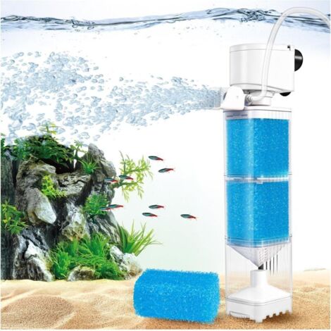 4 in 1 Aquarium Pump with Multi-Layer Filtration, Oxygenation and Adjustable Wave Generator, Impurity Separation Layer for 80-250 Liters (1/5)