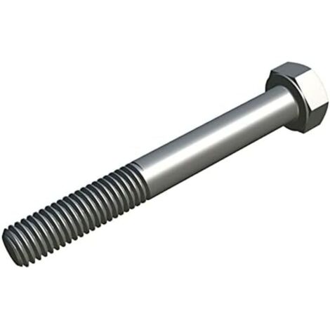 Hexagonal bolts with shank (pack of 10) Hexagonal bolts Class 8.8 High-strength galvanized steel Standard DIN931 ISO 4014 M8X120 (5.3 mm x 120 mm) (1/5)