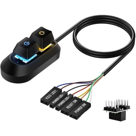 External desktop computer power button, PC power switch, multifunctional power button for easy startup and reset - 2M (1/5)