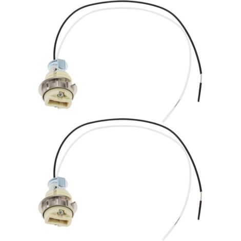 2pcs G9 Ceramic Lamp Sockets Bulb Holder Connector 10 Inch Line Length for LED Halogen CFL Bulbs (1/5)