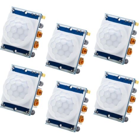 Set of 6 infrared PIR motion detector modules compatible with Arduino and Raspberry Pi (1/5)