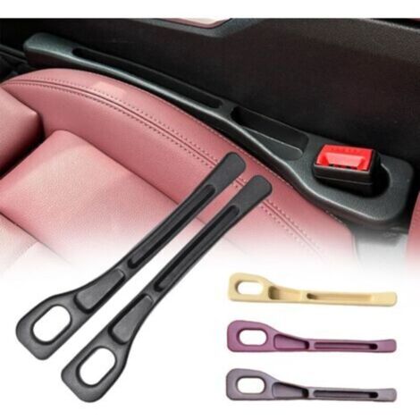 Universal car seat gap filler, 2 pieces, interior seat filler, vehicle-mounted gap leak-proof filling strip (black, 2 pieces) (1/4)