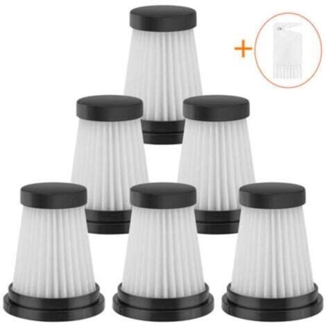 Pack of 6 replacement HEPA filters for cordless vacuum cleaners for Moosoo K12 K12 Pro K13, for Genius Invictus One 1.0 X7 / 2.0, for Foxnovo 13KPA handheld vacuum cleaner filter accessories (1/5)