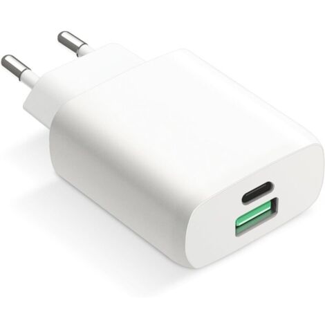 USB-C Fast Charger, GaN, 30W, 2-Port USB-C/USB-A Wall Plug Type-C Power Adapter for iPhone 15/15 Pro/15 Pro Max/15 Plus/14/13/12/11/SE/X/XS/XR, Samsung, etc.