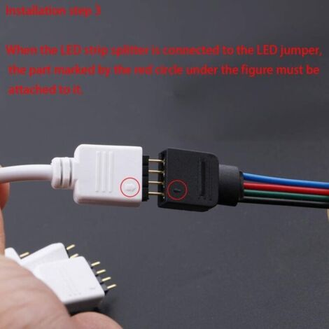 LED Strip Connector Y Splitter, 4-pin 1 to 5-port RGB LED Splitter for ...