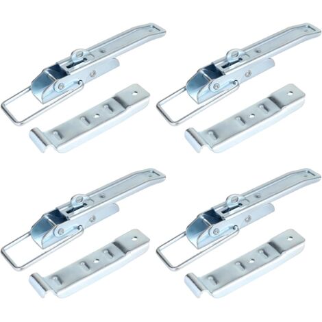 4pcs Large Trailer Latch with Lock 210mm Galvanized Eccentric Latch Trailer Side Fastener Anti-corrosion Locking Latch Buckle Lock, Trailer-Car Accessory (1/5)