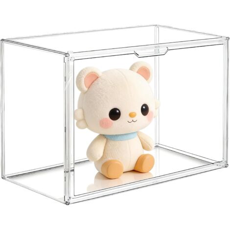 Large Transparent Acrylic Display Case, 362722cm Storage Boxes with Magnetic Closure, Stackable and Dustproof Display Case for Helmets, Figurines, Books, Cosmetics, Shoes, Bags (1/5)