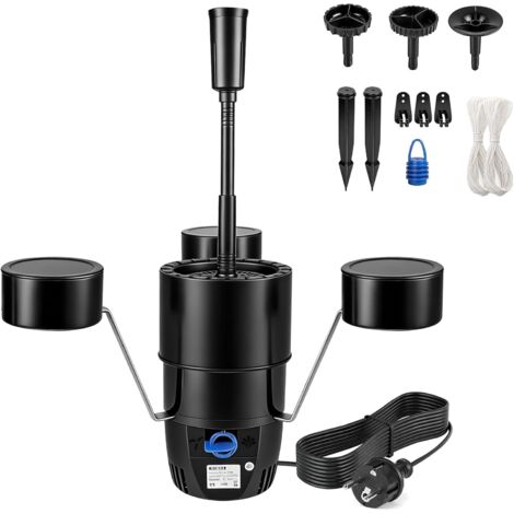 Floating Skimmer for Ponds up to 40 m², 2500 L/H 45W Surface Vacuum Cleaner with Fountain Accessories, Leaf Collector, Fixed Model – Garden Pond Maintenance and Cleaning