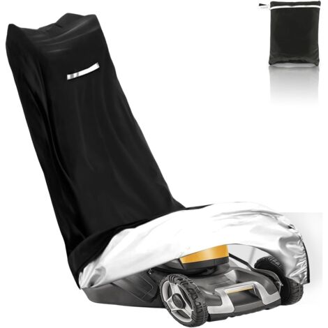 Waterproof protective cover for lawnmower made of 210D Oxford fabric with drawstring and storage bag for lawn tractor (195 x 108 x 66 cm) (1/5)