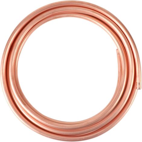 Flexible copper round tube - Length: 5 m - Diameter: 8 mm - Thickness: 1 mm - For generators, rails, switching devices (1/5)