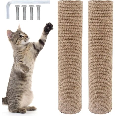 replacement parts for cat tree, 40cm long cat scratching post, natural sisal cat tree, scratching post with M8 screw, replacement parts for cat tree renovation (1/5)