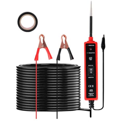 Car Electrical Circuit Tester Detector DC 6V 12V 24V Test Light Auto Indicator Lamp LED Circuit Analyzer Automotive Electrical Voltage Probe Electrical System Tester (1/5)