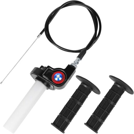 22mm Motorcycle Throttle Grip, 7/8" Cable Kit, Quick Twist Throttle Grip with 1.2m Cable & Motorcycle Handle, Quick Pull Throttle Grip for 50cc-200cc ATV Dirt Bike (1/5)