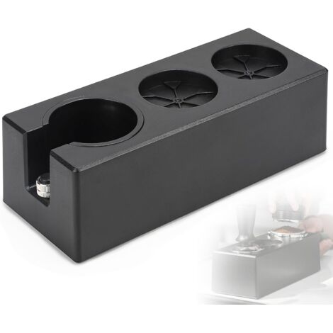Adjustable Coffee Tamper Station 51-58mm, Espresso Coffee Tamper Station ABS, Universal Coffee Station Organizer for Barista Accessory Storage, Black (1/5)