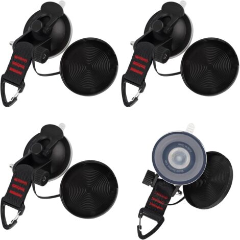Pieces Heavy Duty Suction Cup Anchor, Multifunctional Black Suction Cup Anchor for Camping, Car Awning Accessory (1/5)