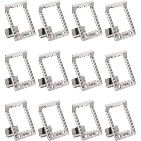 12pcs Picture Frame Clips, 15mm Depth, Hanging Hooks for Canvas Frames, Metal Canvas Fasteners, No-Drill Clips for Hanging Photos, Light Black (1/5)