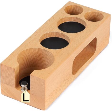 Coffee Tamping Station for 58mm Portafilter, Beech Wood Coffee Accessory for Tamper, Storage (1/5)