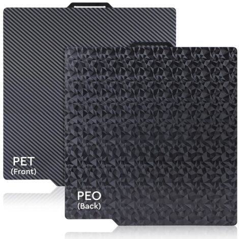 3D Build Plate 257x257 mm, Double-Sided PET+PEO, Flexible Spring Steel Hot Bed for Bambu Lab X1/X1C/X1E/P1P/P1S/A1 (1/5)